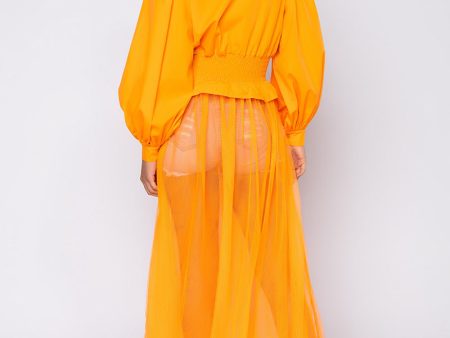 CAN T FOOL ME MAXI DRESS WITH TULLE Online Sale