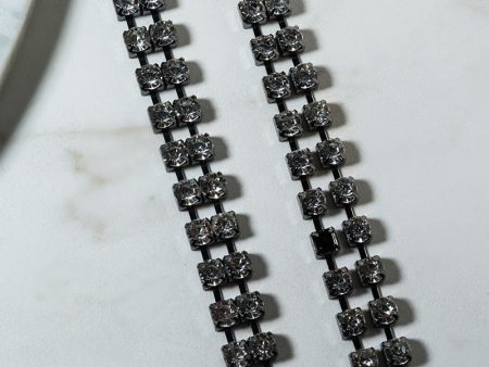 SILHOUETTE RHINESTONE DROP EARRING Online now