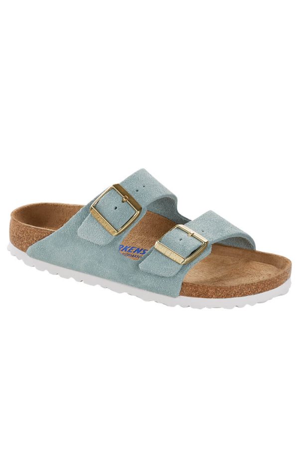 BIRKENSTOCK ARIZONA SFB SUEDE LT BLUE For Cheap