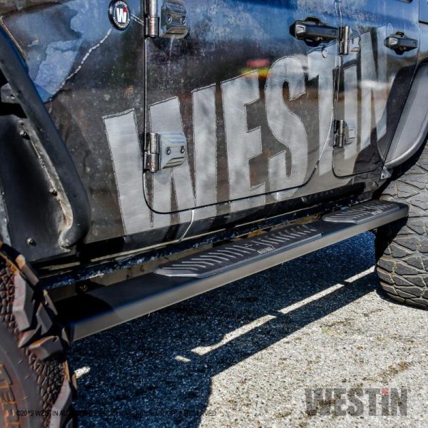 Westin 18-22 Jeep Wrangler JLU 4dr R5 Nerf Step Bars - Tex. Blk For Cheap