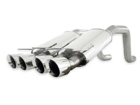 Stainless Works 2006-13 Corvette C6ZO6 ZR1 3in Axleback Chambered Mufflers Quad 4in Rolled Edge Tips Fashion