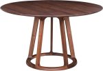 Aldo Round Dining Table Walnut Fashion