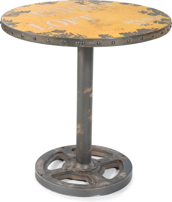 Wheel Table Round Yellow For Discount