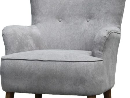 Houston Club Chair With Tufts Light Grey Cheap