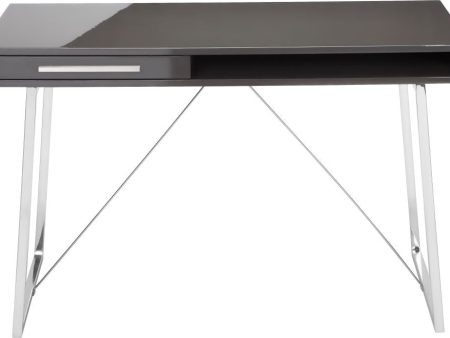 Savina Desk Grey Lacquer Online Hot Sale